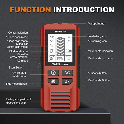 Multi-Function Handheld Wall Detector