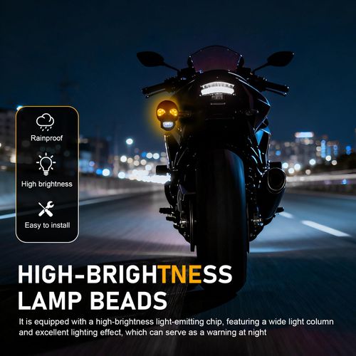Two LED white and yellow dual-color modified car lights and motorcycle auxiliary lights
