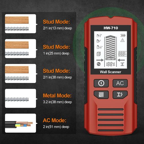 Multi-Function Handheld Wall Detector