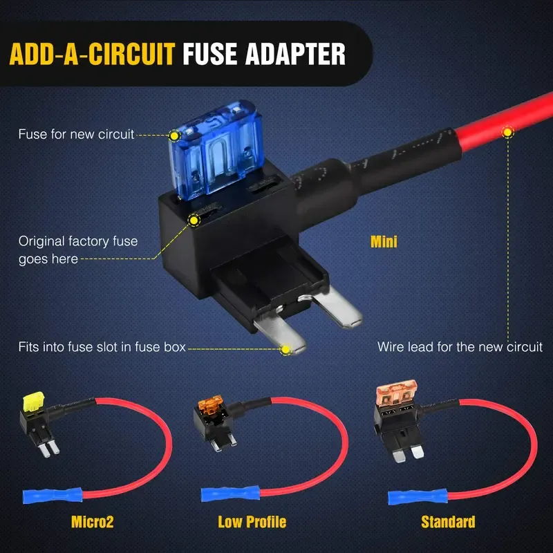 12-Pack  Car Add-a-Circuit Fuse Tap Kit