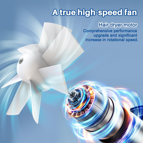 6000mAh portable waist clip fan with LED light and rechargeable function.