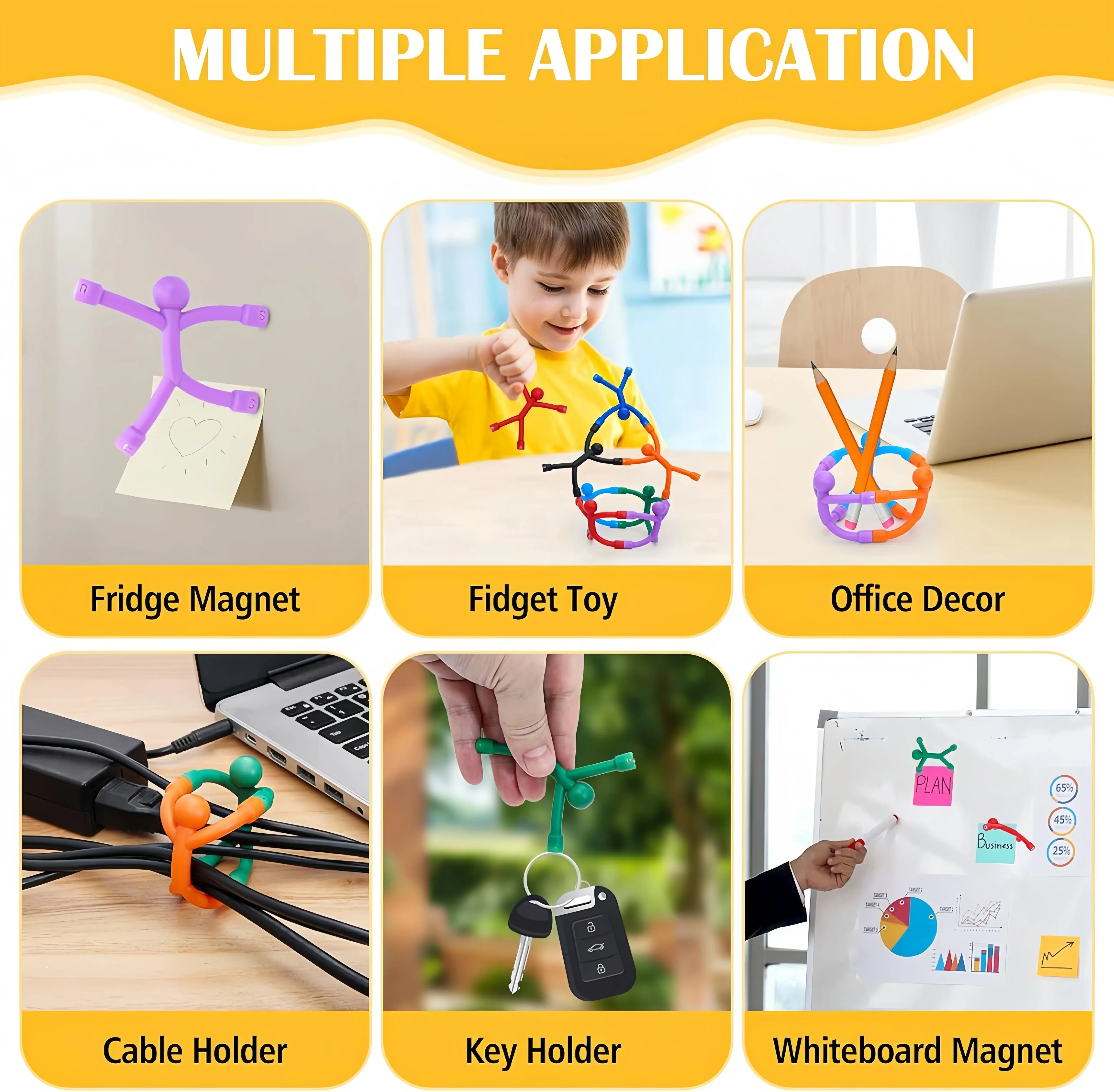 Magnetic Decompression Toys for Adults and Children (10-Piece Pack) – Magnetic Figurines