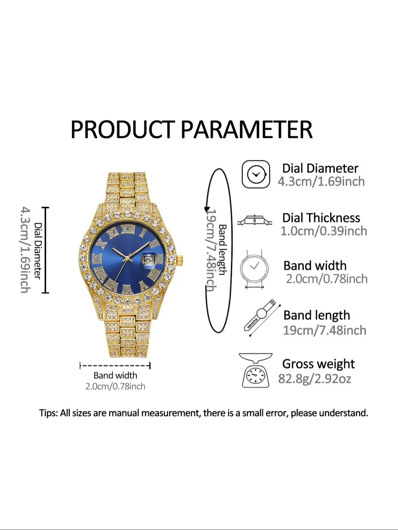 Luxury rhinestone-embellished quartz watch and elegant jewelry set