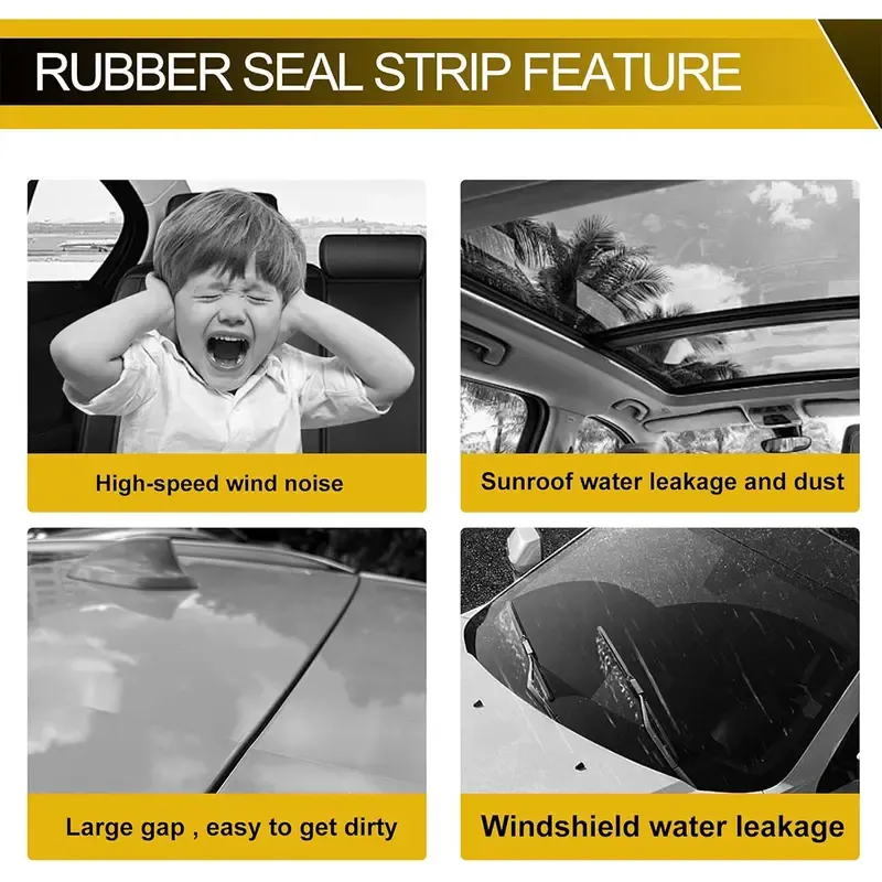 T-shaped automotive windshield rubber sealing strip