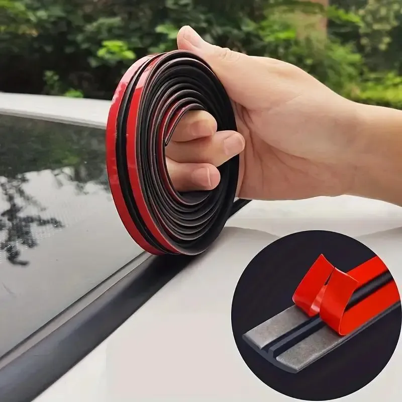 T-shaped automotive windshield rubber sealing strip