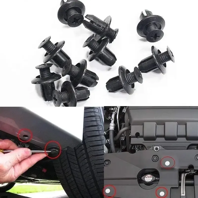 100 PCS Universal Automotive Expansion Bolt Clip Set
