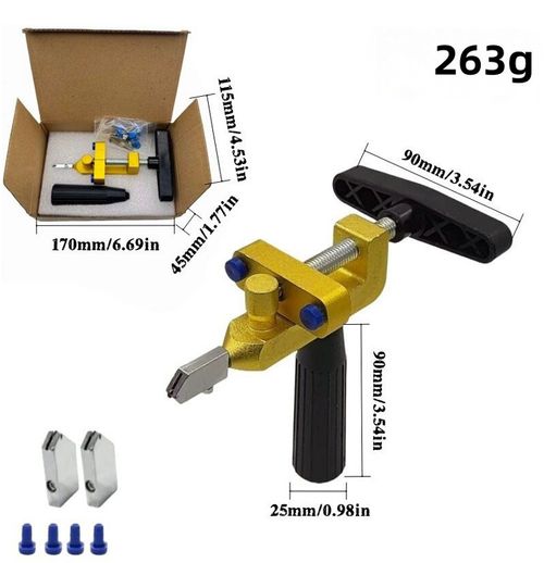 Multi-functional glass tile cutter