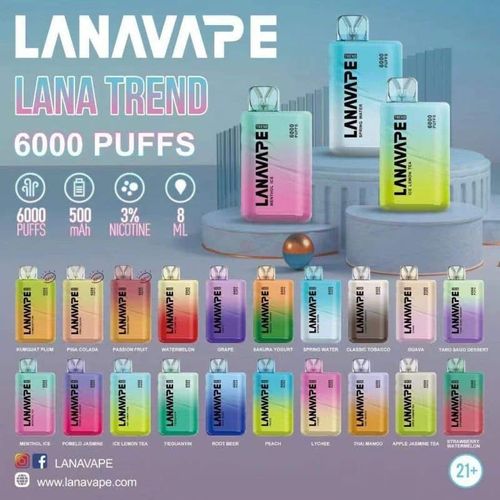 【LANA BAR BC 6000口】大容量新款拋棄式6000口-超涼款一次性電子煙-ILIA糖果雲煙館
