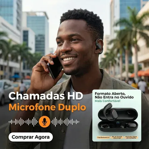 🎧✨🔥Luanda | Auricular Bluetooth Sem Fios para Uso Diário 💪🎶 Som Claro 🔊🎵 | Bateria de Longa Duração 🔋⚡ | Display Digital 📊✨ Desporto 🏃‍♂️💦, Trabalho 💼📞 e Viagens ✈️