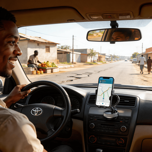 🚗 Suporte de Telemóvel que Não Cai Mesmo em Buracos! | Ventosa + Ímã Forte | Entrega 24h em Luanda | Paga Só Quando Receber