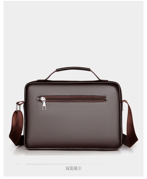 Bolsa Masculina Transversal de Couro PU para Uso Executivo e Diário