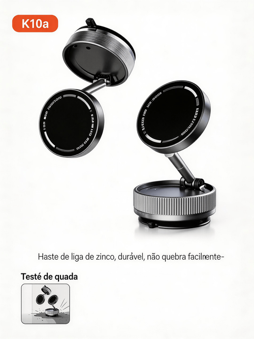 🚗 Suporte de Telemóvel que Não Cai Mesmo em Buracos! | Ventosa + Ímã Forte | Entrega 24h em Luanda | Paga Só Quando Receber