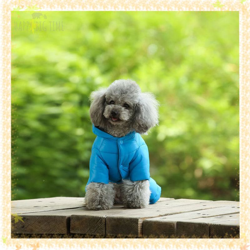 Winter Warm Down Dog Jacket Pet Dogs Costume Puppy Light-weight Four Legs Hoodie Coat Clothes For Teddy Bear Big Combinaison Ski