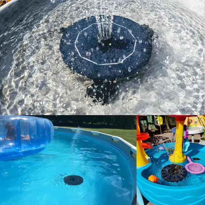50% DE DESCONTO!!! 🎁 Fonte Solar, Bomba de Fonte para Banho de Aves a Energia Solar com 4 Bicos, Kit de Painel Solar de 1W, Bomba Submersível para Rega Exterior, Ideal para Lago, Piscina, Jardim e Aquário