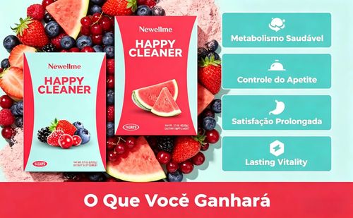 NEWELLME Happy Cleanse - Superalimento em Pó-Probióticos-Enzimas Digestivas-Moringa - Promove a saúde intestinal - Reforça a imunidade, Saúde Alimentar
