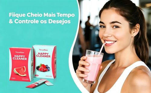 NEWELLME Happy Cleanse - Superalimento em Pó-Probióticos-Enzimas Digestivas-Moringa - Promove a saúde intestinal - Reforça a imunidade, Saúde Alimentar