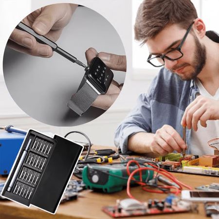 🔧24 in 1 Screwdriver Set Precision Screwdriver Small Screwdriver Set Magnetic Repair Tool Kit for Laptop, iPhone, Cell Phone, PC, MacBook, Tablet, Computer, PS5, PS4, Electronic, Glasses, Watch