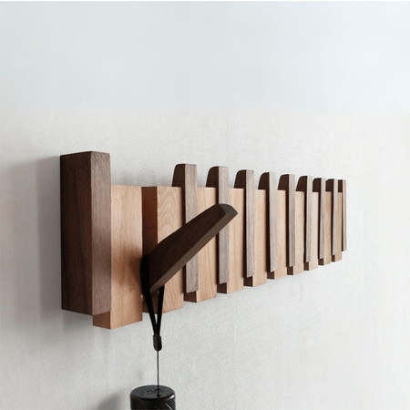 Handmade Wooden Piano Key Coat Rack