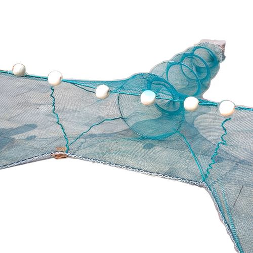 10M Large V-Shaped Fishing Net Trap With Floating Buoys, Heavy Duty Nylon Fish Shrimp Catching Net, Foldable Barrier Fishing Cage For River, Pond, Lake, Farm Aquaculture, All Season Fish Trap Net For African Fishermen