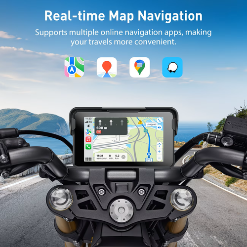 Motorcycle Smart Screen with CarPlay & Navigation