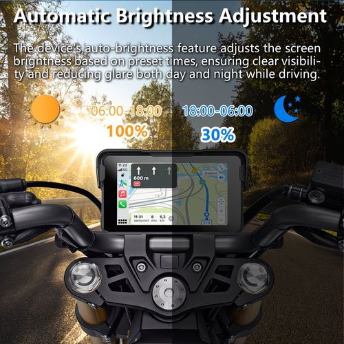 Motorcycle Smart Screen with CarPlay & Navigation