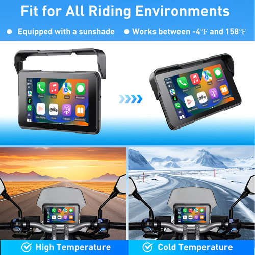 Motorcycle Smart Screen with CarPlay & Navigation