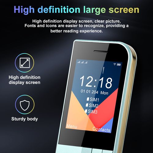 Triple SIM! Ultra Slim Card Phone | Perfect Backup for Seniors & Students | Easy Keypad & Light Design
