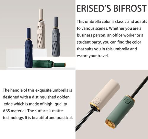 erised's bifrost French style Automatic Windproof Travel Compact Folding Umbrella