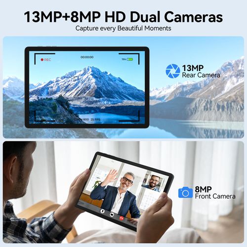 2025 Latest Android 14 Tablet-11-inch Tablets with Dual 4G Cellular, 128GB+16(8+8 Expand)GB, h Battery Tablet Octa-Core Processor with 13MP + 8MP Dual HD Cameras, 8000mAwith HD Display, Bluetooth