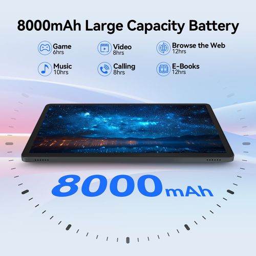 2025 Latest Android 14 Tablet-11-inch Tablets with Dual 4G Cellular, 128GB+16(8+8 Expand)GB, h Battery Tablet Octa-Core Processor with 13MP + 8MP Dual HD Cameras, 8000mAwith HD Display, Bluetooth