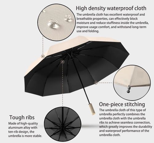 erised's bifrost French style Automatic Windproof Travel Compact Folding Umbrella