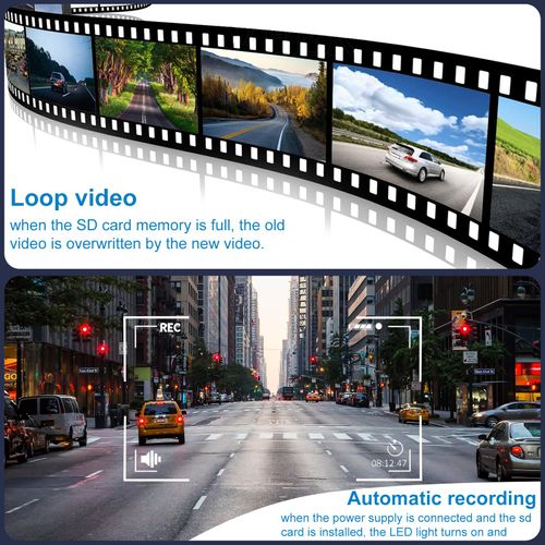 Motorcycle Dash Cam, Motorcycle Riding Recorder for Electric Dirt Bike, Bicycle, 2K Camera, 120° Wide Angle, IP65 Waterproo