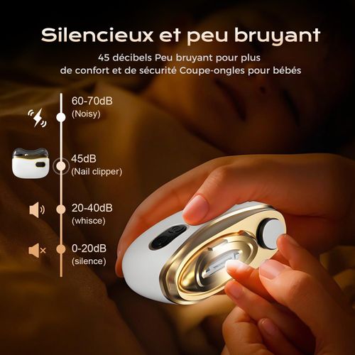 3-in-1 Automatic Electric Nail Clipper, 2025 New Electric Nail Trimmer Clippers for Fingers and Toes with 2 Adjustable Speeds, Automatic Nail Trimmer & Polisher with LED Light