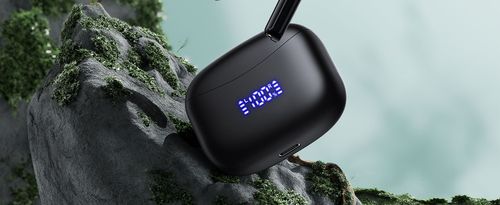 Wireless Earbuds, Bluetooth Ear Buds Headphones, 60H Long Playtime, Stereo Deep Bass, LED Power Display, IPX7 Sport Waterproof, Lightweight in-Ear Earphones with Mic for iPhone Android PC TV Computer