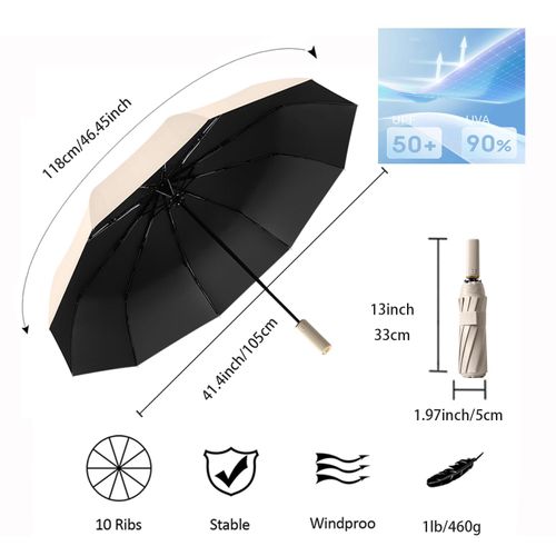 erised's bifrost French style Automatic Windproof Travel Compact Folding Umbrella