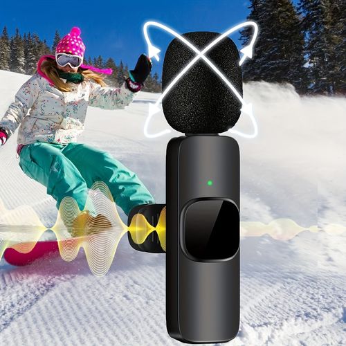 Beekinn Wireless Lavalier Clip-On Microphone - USB-C Rechargeable, 2.4GHz, Plug & Play, for iPhone, iPad, Android, Audio Video Recording, Live Streaming, Interview