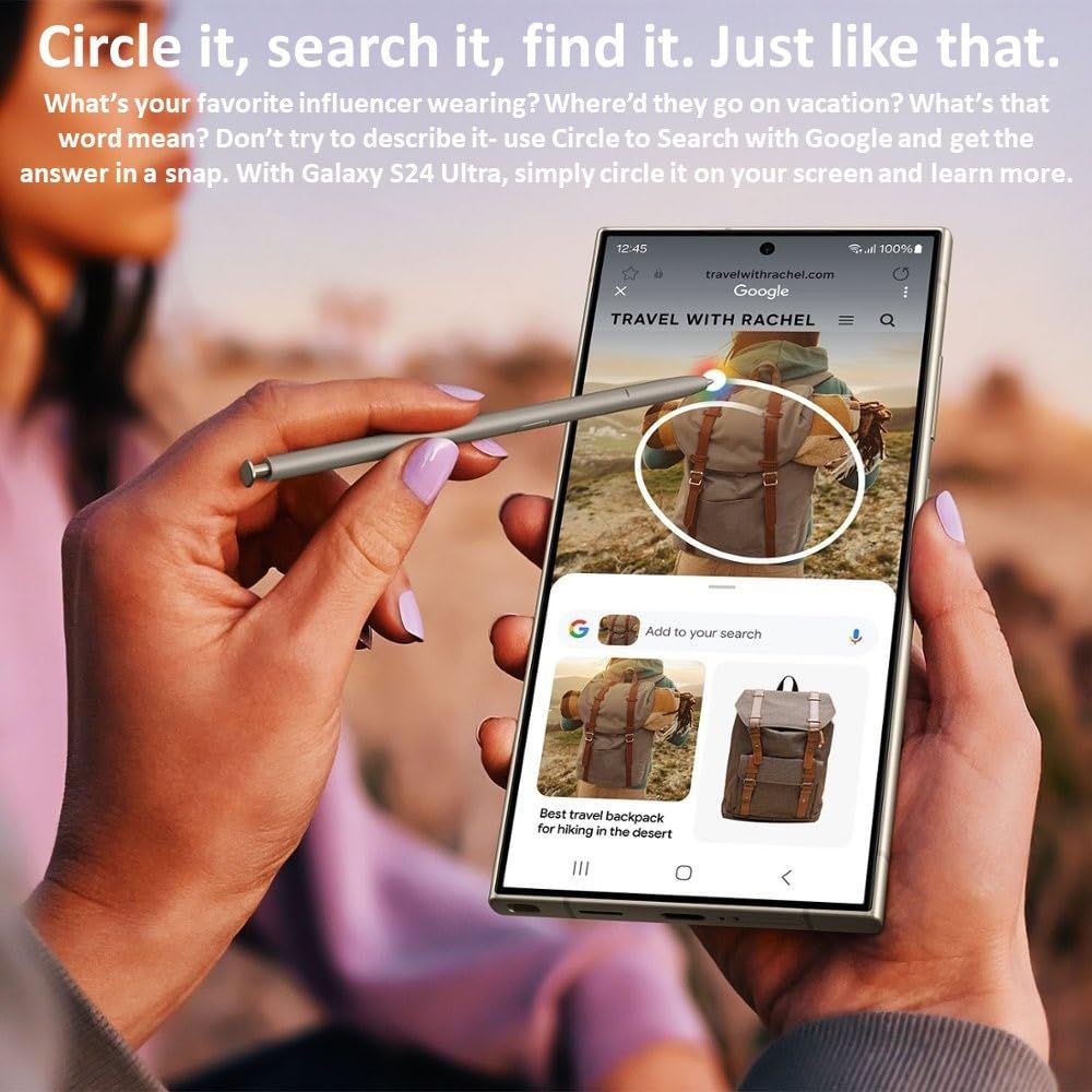 SAMSUNG Galaxy S24 Ultra 5G Factory Unlocked 512GB - Titanium Black (Renewed)