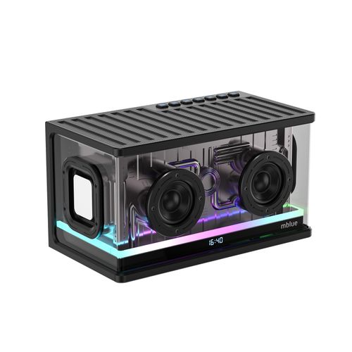mblue AURA09 RGB Transparent Bluetooth Speaker | Mechanical Gaming Style | Powerful Bass Booster