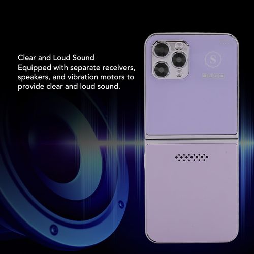 2G Flip Cell Phone, 2.6 HD Display, Big Buttons, Clear Sound, High Resolution Camera, Built in LED Flashlight, Mobile Phone with 1400mAh Battery for Seniors (Violet)