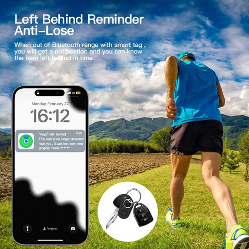 GTAG12 Smart Bluetooth Tracker 230mAh Battery 5-25m Wireless Range 12g UltraLight ABSPC iOS Android Find My Device Compatible Play Sound Locator AntiLost for Keys Wallet Luggage Pets
