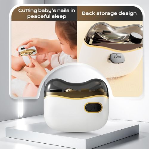 3-in-1 Automatic Electric Nail Clipper, 2025 New Electric Nail Trimmer Clippers for Fingers and Toes with 2 Adjustable Speeds, Automatic Nail Trimmer & Polisher with LED Light