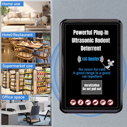 🚫🐭Powerful Plug-In Ultrasonic Rodent Deterrent