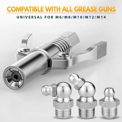 🔩High Pressure Dual Handle Grease Gun Coupler✨