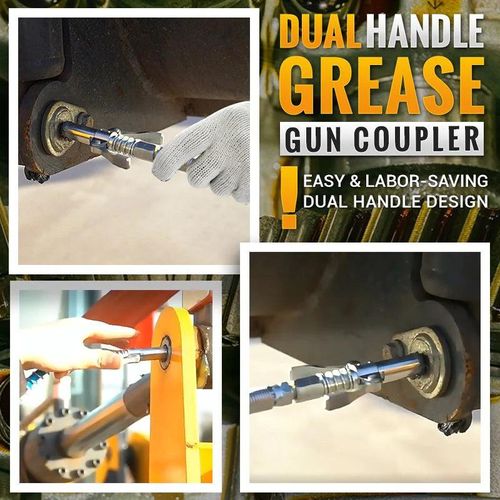 🔩High Pressure Dual Handle Grease Gun Coupler✨