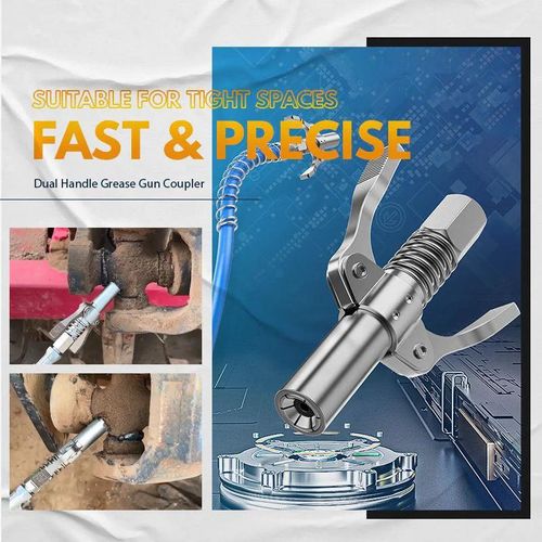 🔩High Pressure Dual Handle Grease Gun Coupler✨