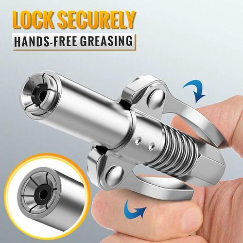 🔩High Pressure Dual Handle Grease Gun Coupler✨