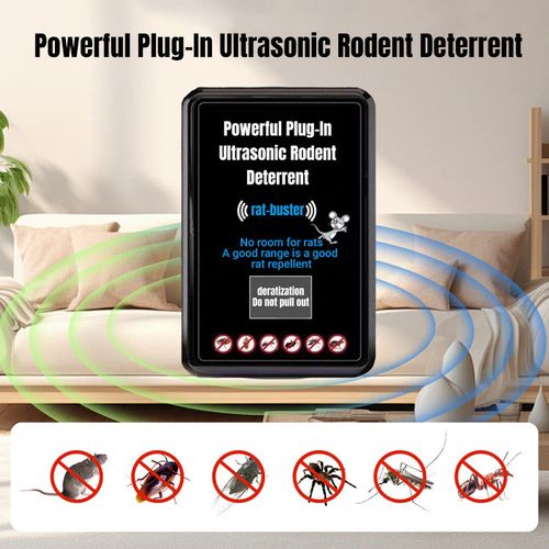🚫🐭Powerful Plug-In Ultrasonic Rodent Deterrent