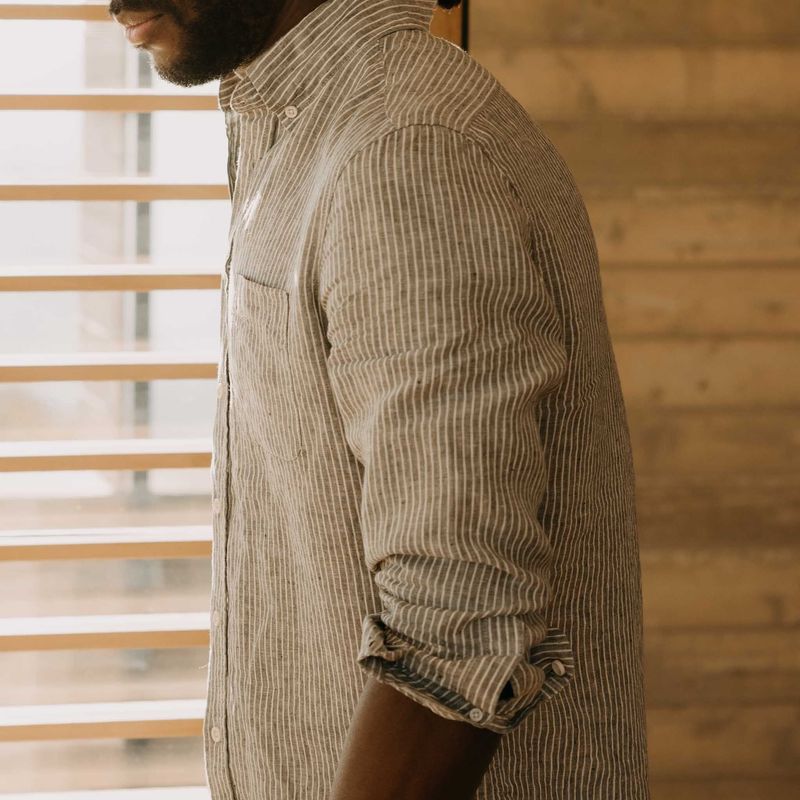 Ascuu Jack in Cilantro Stripe Linen