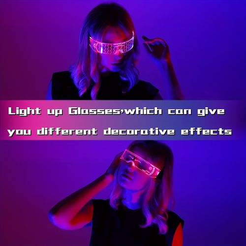 LED Light Up Cyberpunk Glasses