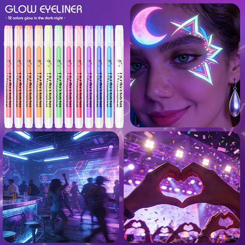 12pcs Exquisite Colored Glow-in-the-Dark Pens Set